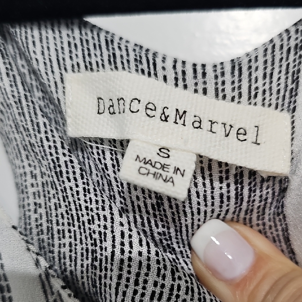 Dance & Marvel White Silver Spaghetti Strap Sundress Maxi - Picture 4 of 4